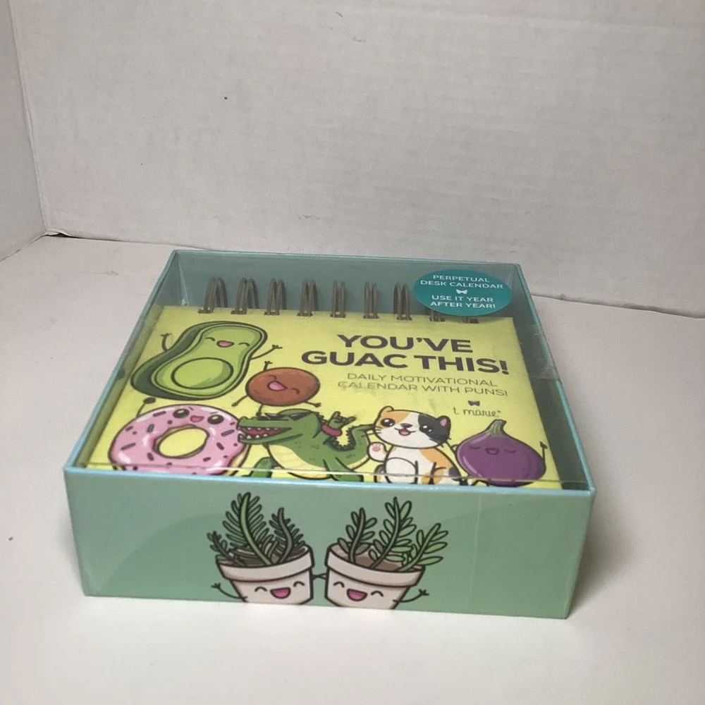 T Marie You've Guac This Perpetual Daily Motivational Flip Desk Calendar New